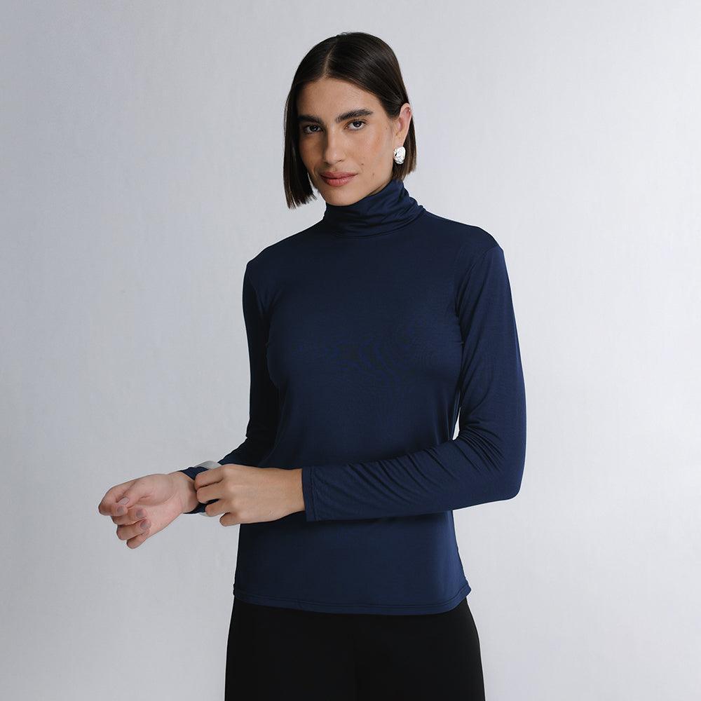 Tech T-Shirt® Gola Alta Manga Longa Feminina